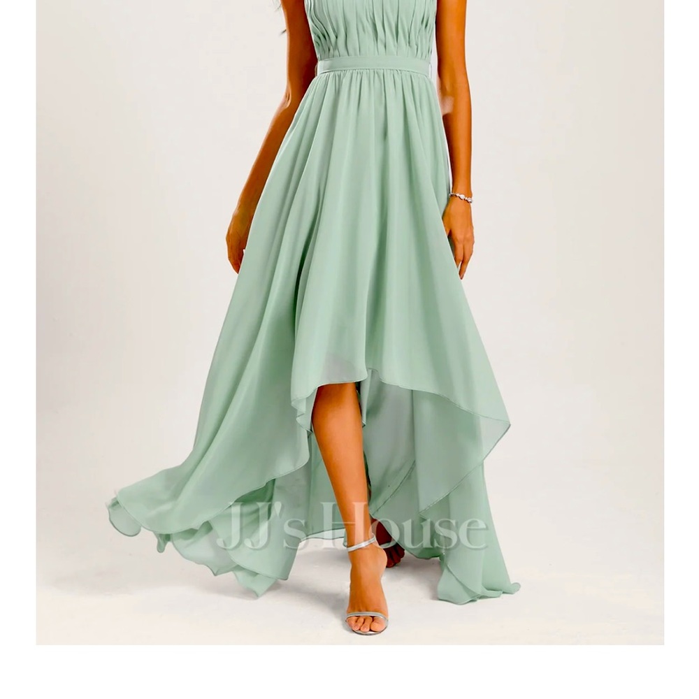 Halter, A-Line Asymmetrical  dress